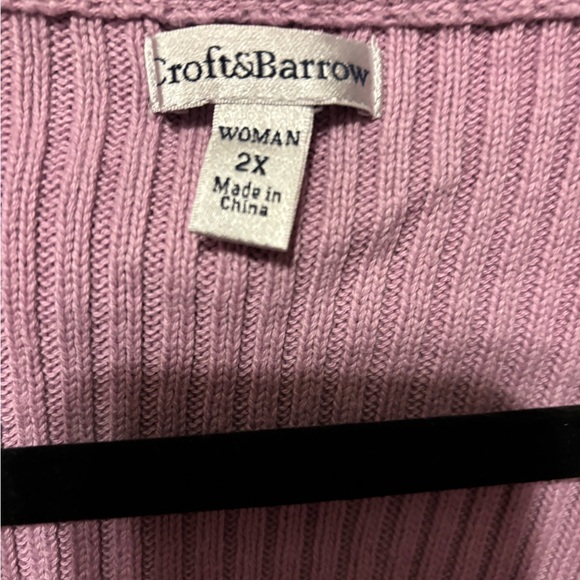 Lavender sweater with vest style in front - Picture 3 of 5